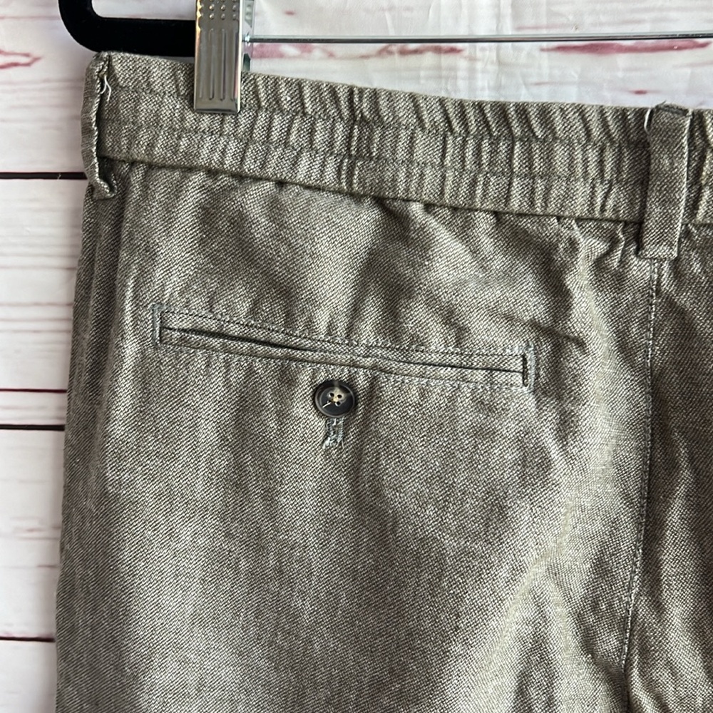 Banana Republic Olive Gray Linen-Blend Men’s Dress Pants - Picture 5 of 5